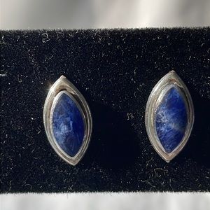Bolivian Sterling Silver Lapis Earrings